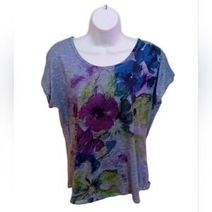 Blue and Purple Graphic Short Sleeve Tee